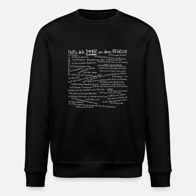 2.0 Version Zombie Survival Regeln - Stanley/Stella Unisex Bio-Sweatshirt ROLLER - Schwarz