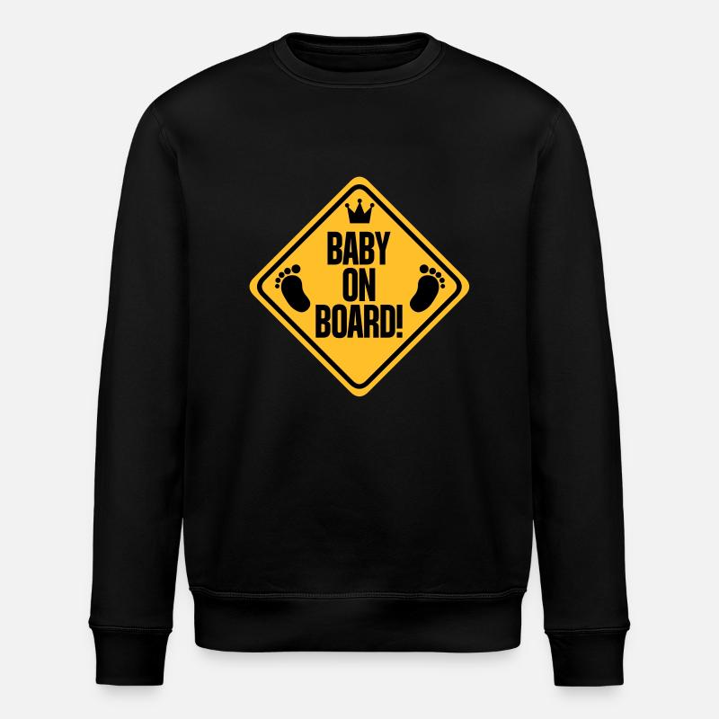 baby_on_board_b - Stanley/Stella ROLLER Unisex Organic Sweatshirt - black