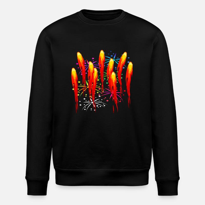 Feuer firework fire Feuerwerk - Stanley/Stella Unisex Bio-Sweatshirt ROLLER - Schwarz