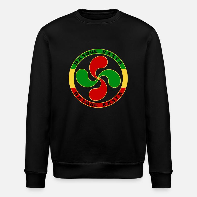 rasta basque cross - Stanley/Stella ROLLER Unisex Organic Sweatshirt - black