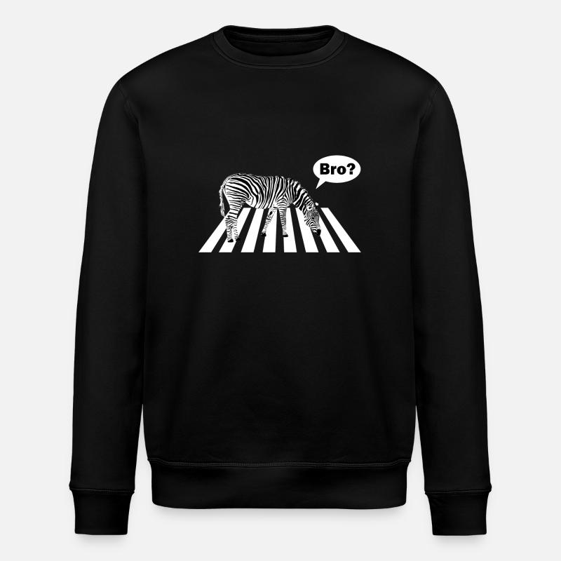 Zebra crosswalk brother - Stanley/Stella ROLLER Unisex Organic Sweatshirt - black