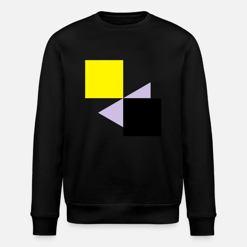 Abstrakte Quadrate - Stanley/Stella Unisex Bio-Sweatshirt ROLLER - Schwarz