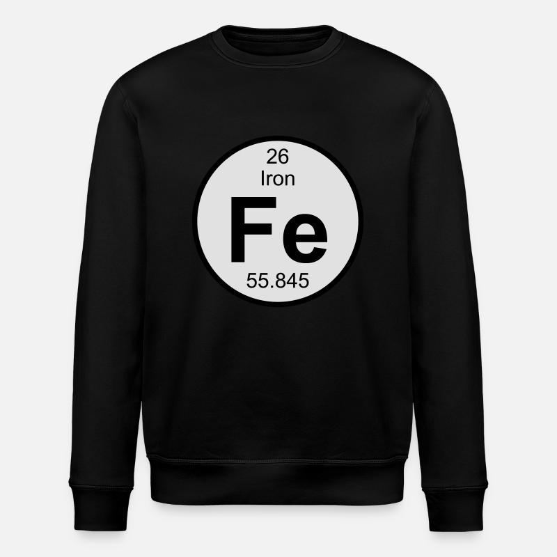 Iron (Fe) (element 26) - Stanley/Stella ROLLER Unisex Organic Sweatshirt - black
