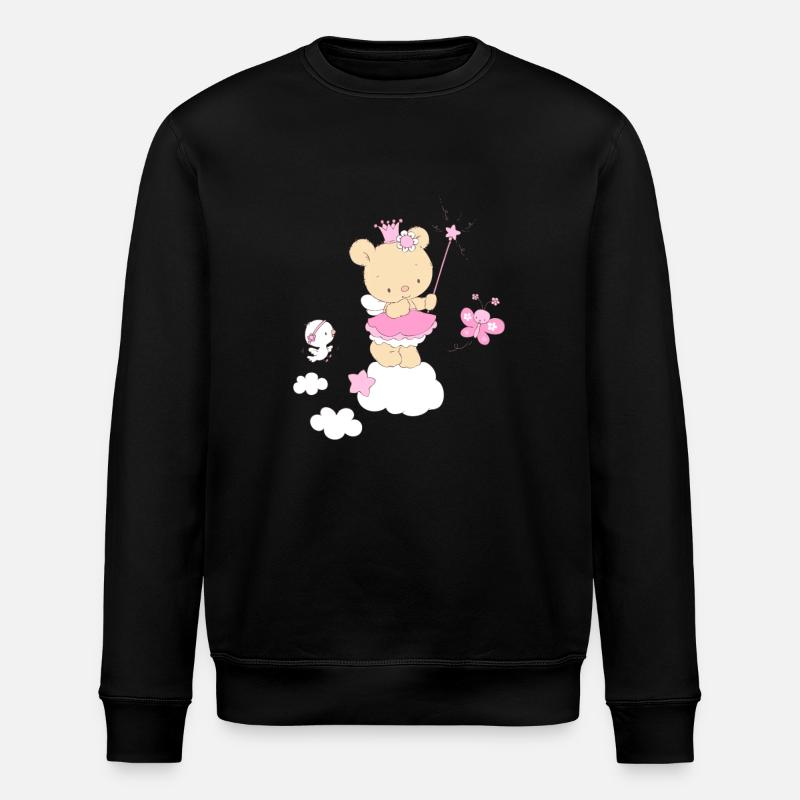 Magic Teddy Bear Princess - Stanley/Stella ROLLER Unisex Organic Sweatshirt - black