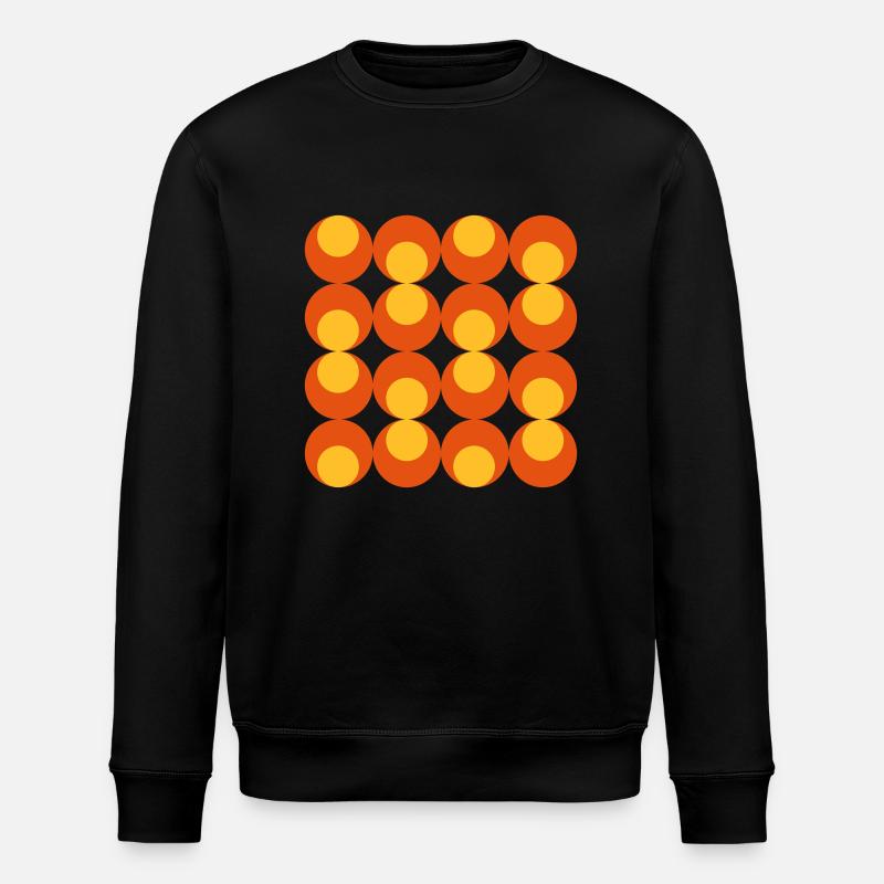 kreismuster_70er_orig - Stanley/Stella Unisex Bio-Sweatshirt ROLLER - Schwarz