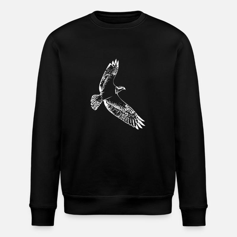 Faucon en vol - Sweat bio ROLLER Stanley/Stella Unisexe - noir