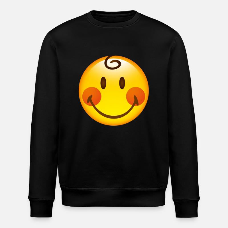 Smiley Cheeky Boy - Stanley/Stella Unisex Bio-Sweatshirt ROLLER - Schwarz