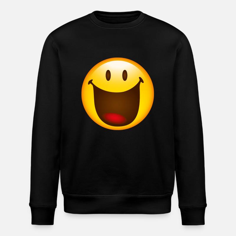 Smiley Happy - Stanley/Stella Unisex Bio-Sweatshirt ROLLER - Schwarz
