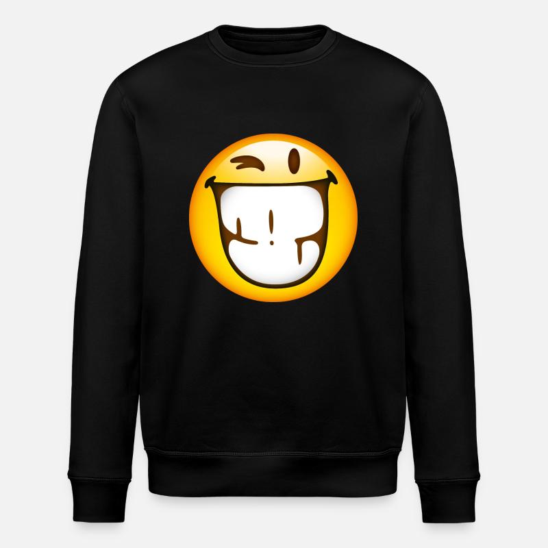 Smiley Big Happy - Sweat bio ROLLER Stanley/Stella Unisexe - noir