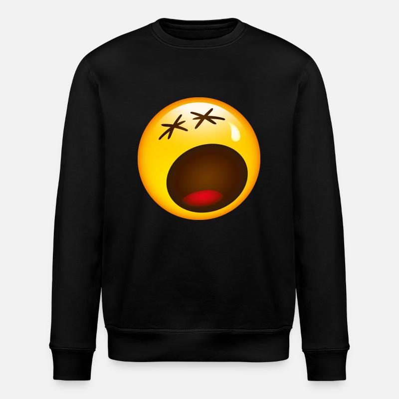 Smiley Sad - Stanley/Stella Unisex Bio-Sweatshirt ROLLER - Schwarz