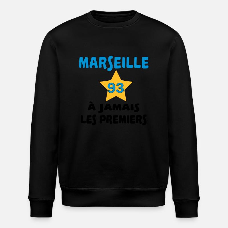 Marseille à jamais les premiers - Sweat bio ROLLER Stanley/Stella Unisexe - noir