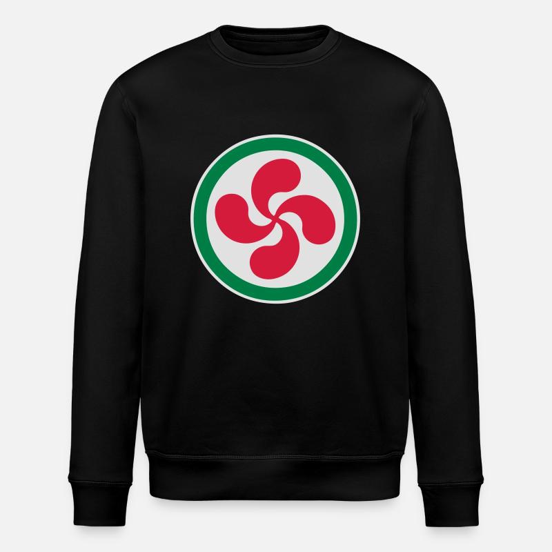 croix basque - lauburu 43 - Sweat bio ROLLER Stanley/Stella Unisexe - noir
