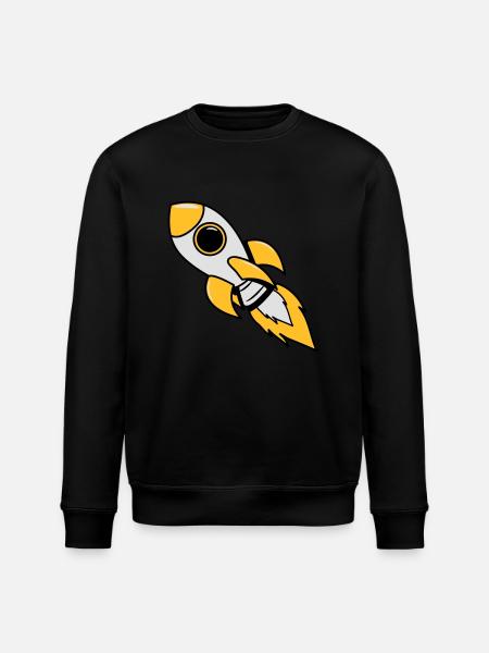 rocket space travel flying - Stanley/Stella ROLLER Unisex Organic Sweatshirt - black