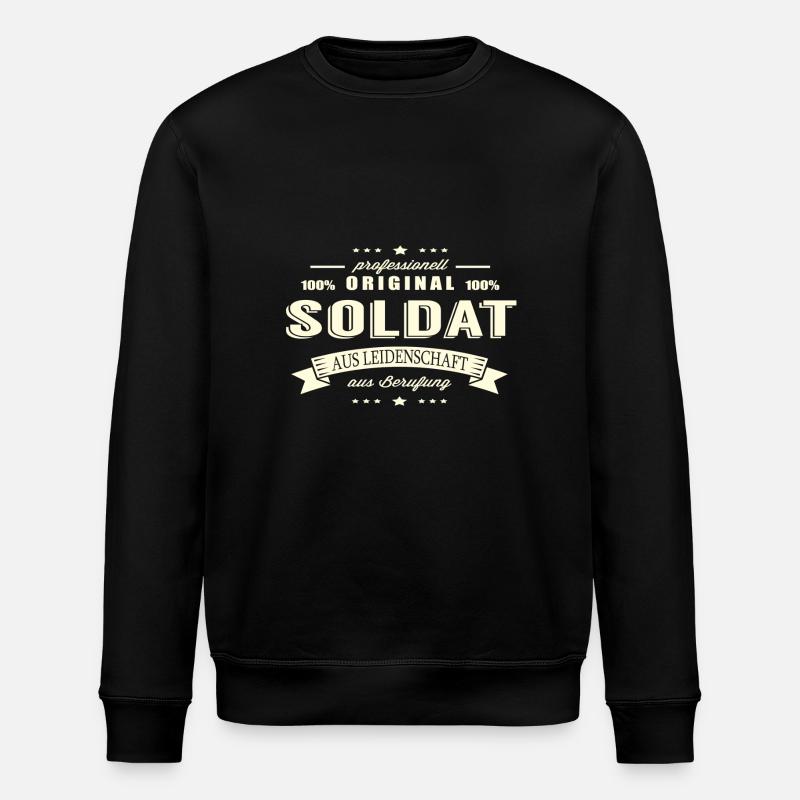 Soldat aus Leidenschaft - Stanley/Stella Unisex Bio-Sweatshirt ROLLER - Schwarz