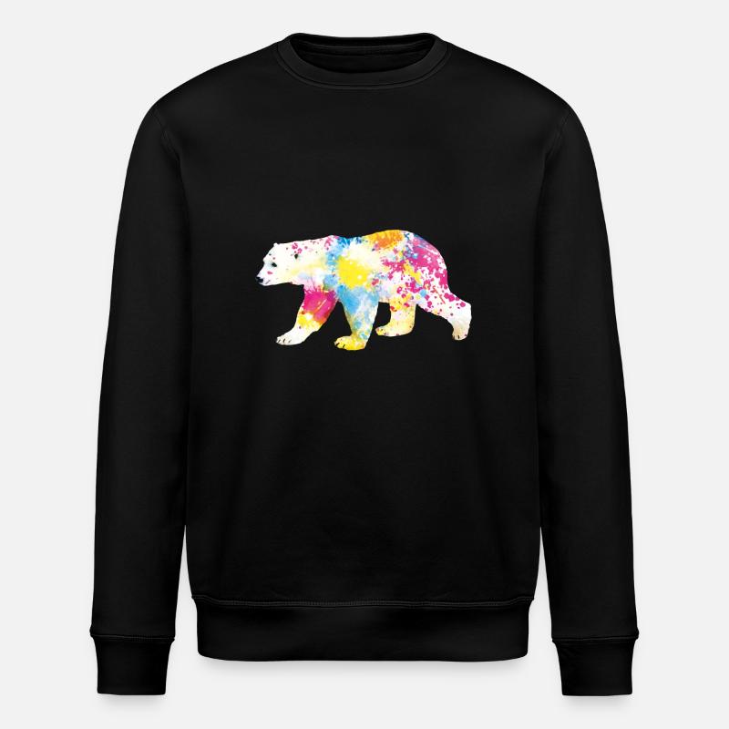 polar bear - Stanley/Stella Unisex Bio-Sweatshirt ROLLER - Schwarz