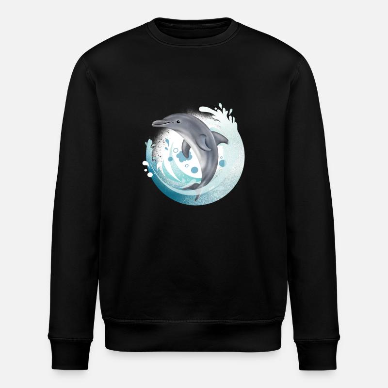 Tauch Dive Dolphin - Delfin - Sweat bio ROLLER Stanley/Stella Unisexe - noir