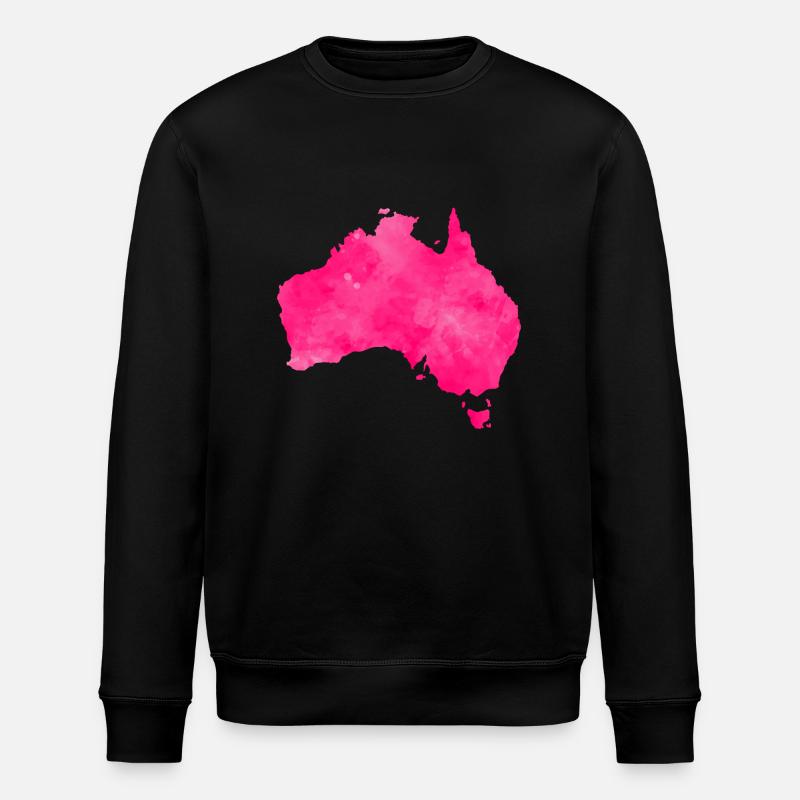 australia pink country - Stanley/Stella Unisex Bio-Sweatshirt ROLLER - Schwarz