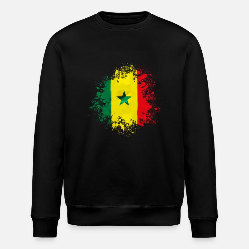 senegal flag design - Stanley/Stella Unisex Bio-Sweatshirt ROLLER - Schwarz