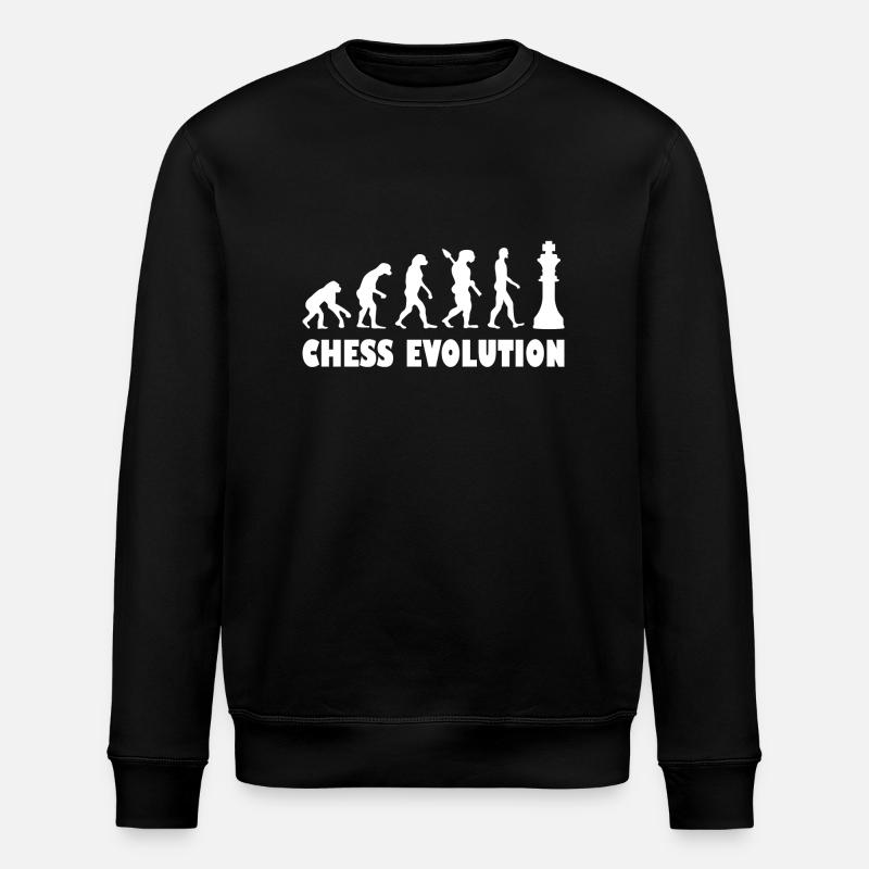 Chess Evolution - White - Stanley/Stella ROLLER Unisex Organic Sweatshirt - black
