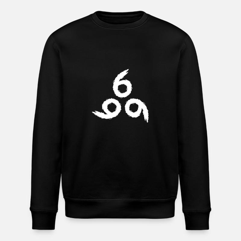 666 Satan symbol - Stanley/Stella ROLLER Unisex Organic Sweatshirt - black