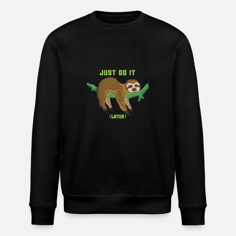 Faites-le plus tard - paresseux - Sweat bio ROLLER Stanley/Stella Unisexe - noir