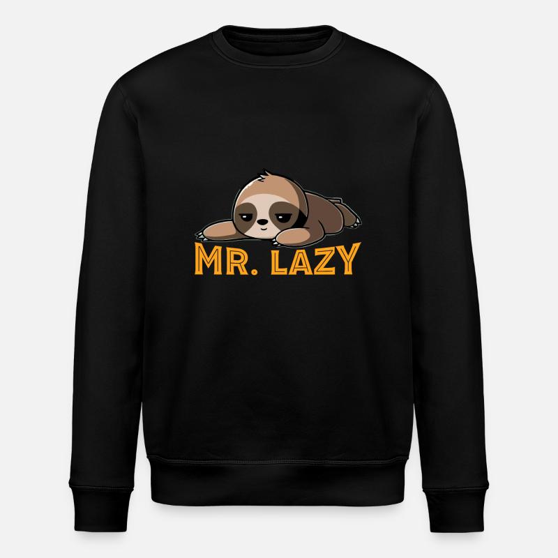 Mr. Lazy - Faultier - Stanley/Stella Unisex Bio-Sweatshirt ROLLER - Schwarz