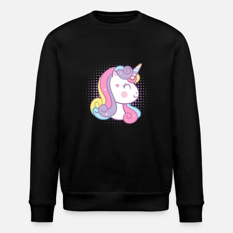 Licorne mignonne - Sweat bio ROLLER Stanley/Stella Unisexe - noir