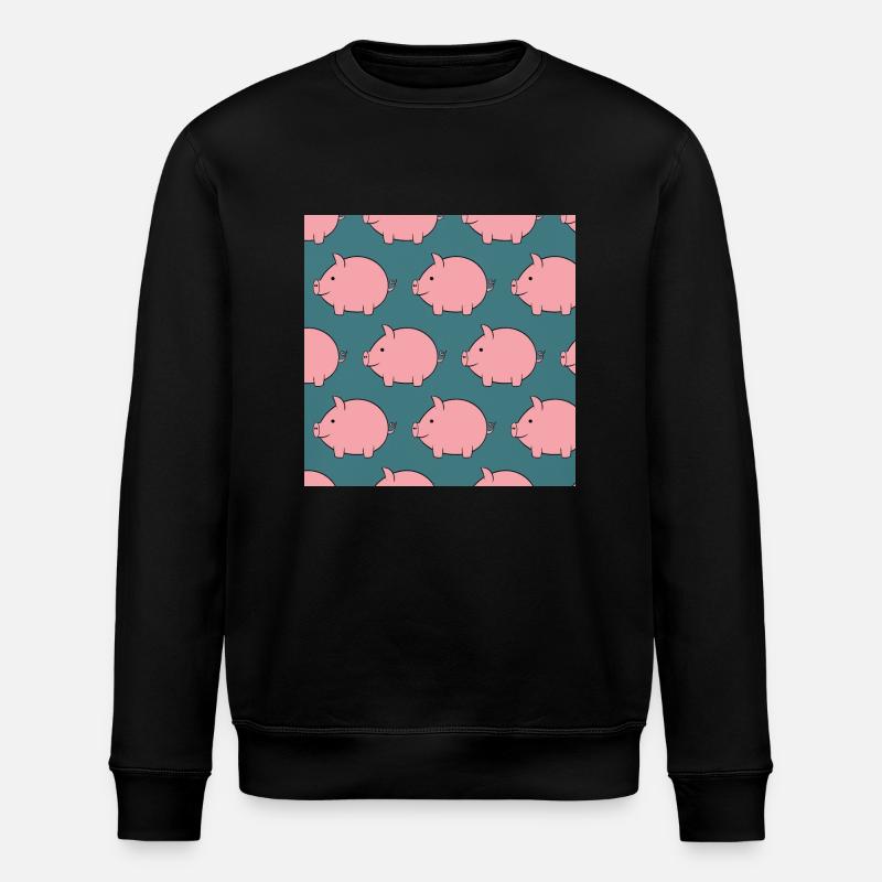 Schweinchen - Stanley/Stella Unisex Bio-Sweatshirt ROLLER - Schwarz