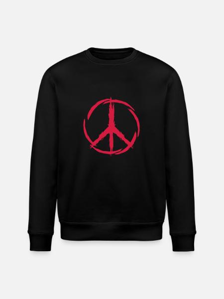 Peace Symbol Freedom - Stanley/Stella ROLLER Unisex Organic Sweatshirt - black