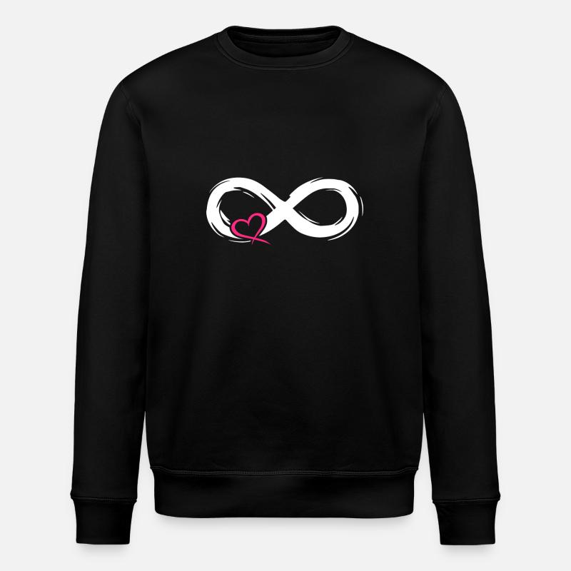 Symbole d'amour infini avec coeur - Sweat bio ROLLER Stanley/Stella Unisexe - noir
