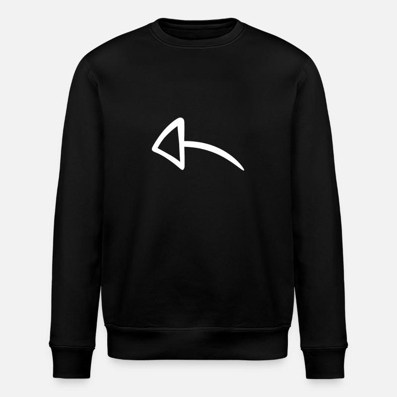 Flèche vers gauche Symbole - Sweat bio ROLLER Stanley/Stella Unisexe - noir