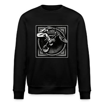 BMX Poster | BMX Poster Shop | BMX Poster kaufen - Stanley/Stella Unisex Bio-Sweatshirt ROLLER - Schwarz - Vorne - Nik (191cm)