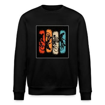BMX Poster | BMX Poster Shop | BMX Poster kaufen - Stanley/Stella Unisex Bio-Sweatshirt ROLLER - Schwarz - Vorne - Nik (191cm)