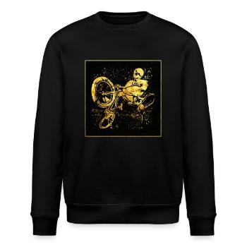 BMX Poster | BMX Poster Shop | BMX Poster kaufen - Stanley/Stella Unisex Bio-Sweatshirt ROLLER - Schwarz - Vorne - Nik (191cm)