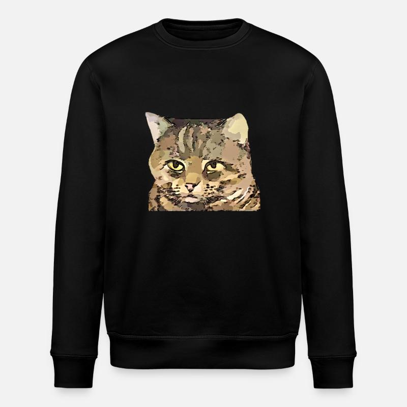 cat - Stanley/Stella ROLLER Unisex Organic Sweatshirt - black