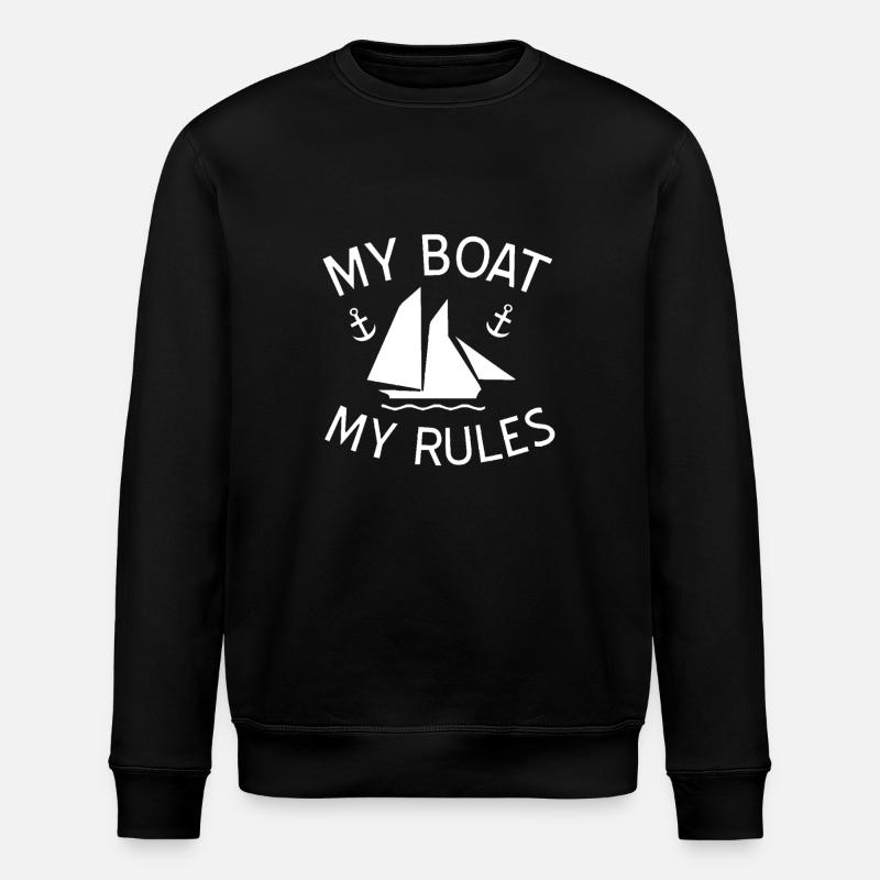 boat - Stanley/Stella ROLLER Unisex Organic Sweatshirt - black