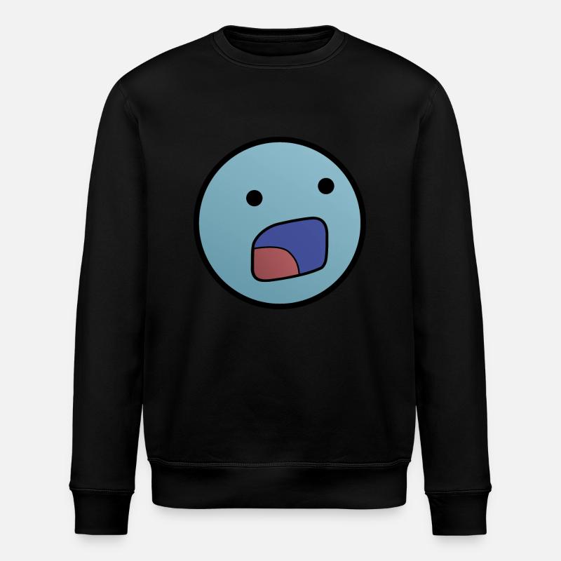"D:" - Doppelpunkt D (Twitch Emote) - Stanley/Stella Unisex Bio-Sweatshirt ROLLER - Schwarz