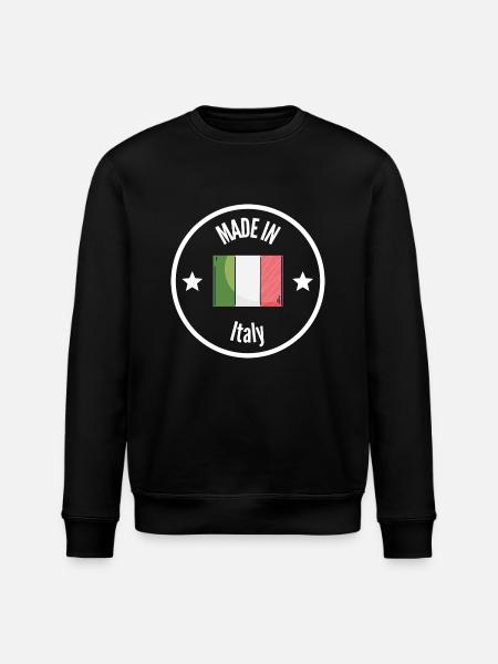 MADE IN ITALY White - Stanley/Stella ROLLER Unisex Organic Sweatshirt - black