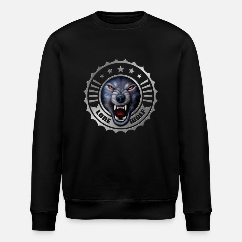 Wolf - Stanley/Stella Unisex Bio-Sweatshirt ROLLER - Schwarz