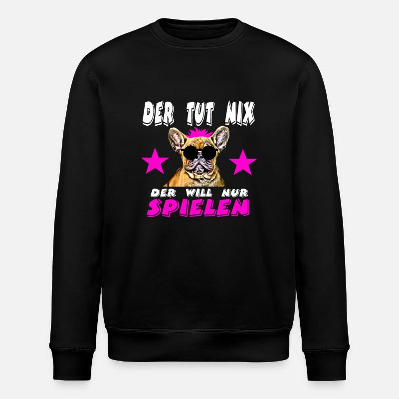 Bulldoge - Stanley/Stella Unisex Bio-Sweatshirt ROLLER - Schwarz