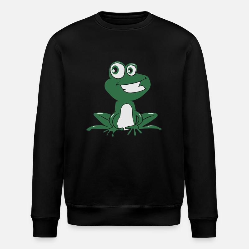 Frosch Wasser Teich - Stanley/Stella Unisex Bio-Sweatshirt ROLLER - Schwarz