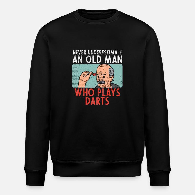 Darts Dart Player Sayings - Stanley/Stella ROLLER Unisex Organic Sweatshirt - black