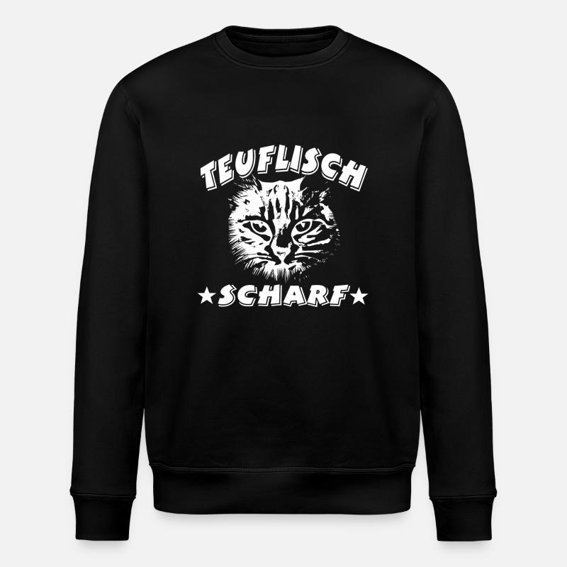 Katze - Stanley/Stella Unisex Bio-Sweatshirt ROLLER - Schwarz