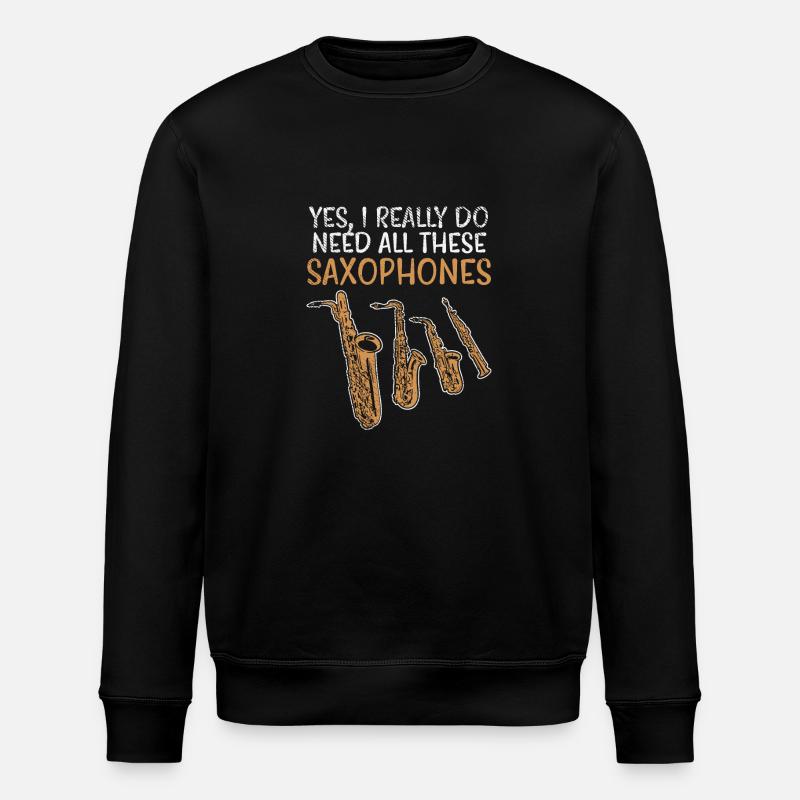 Saxophone Arten - Stanley/Stella Unisex Bio-Sweatshirt ROLLER - Schwarz