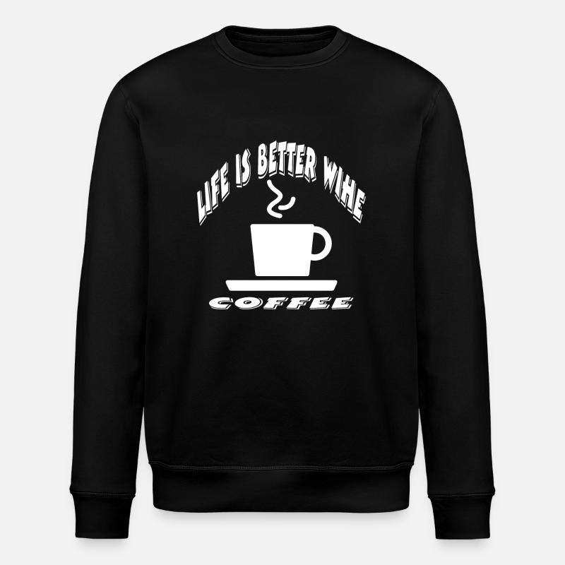 Café a1 Sp - Sweat bio ROLLER Stanley/Stella Unisexe - noir