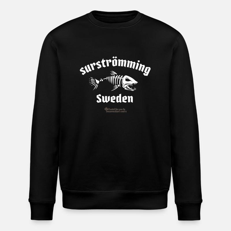 Surströmming Suède hareng squeletté - Sweat bio ROLLER Stanley/Stella Unisexe - noir