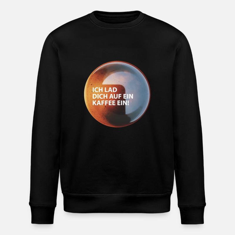 Kaffee "Ich Lad dich auf ein Kaffee ein" - Stanley/Stella Unisex Bio-Sweatshirt ROLLER - Schwarz