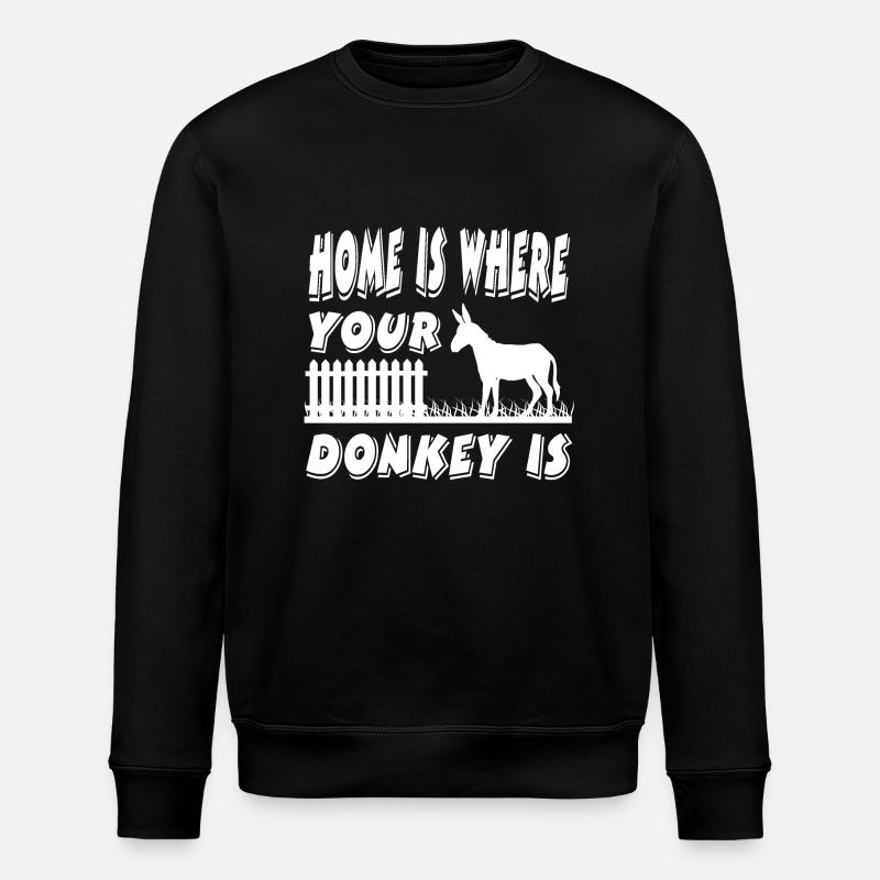 Esel - Stanley/Stella Unisex Bio-Sweatshirt ROLLER - Schwarz