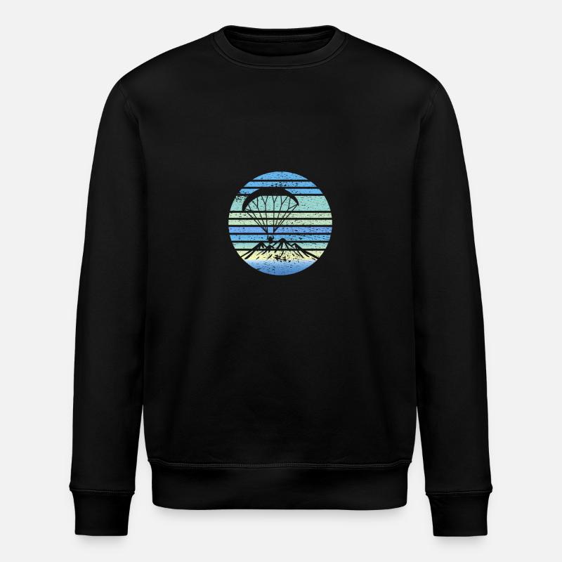 Paramotoring Retro Design - Stanley/Stella Unisex Bio-Sweatshirt ROLLER - Schwarz