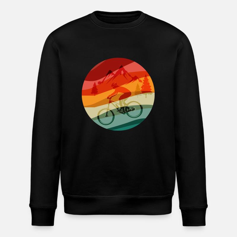 MTB Retro Design - Stanley/Stella Unisex Bio-Sweatshirt ROLLER - Schwarz